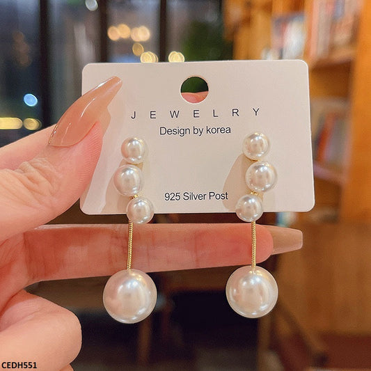 CEDH551 HJF Pearl Drop Earrings