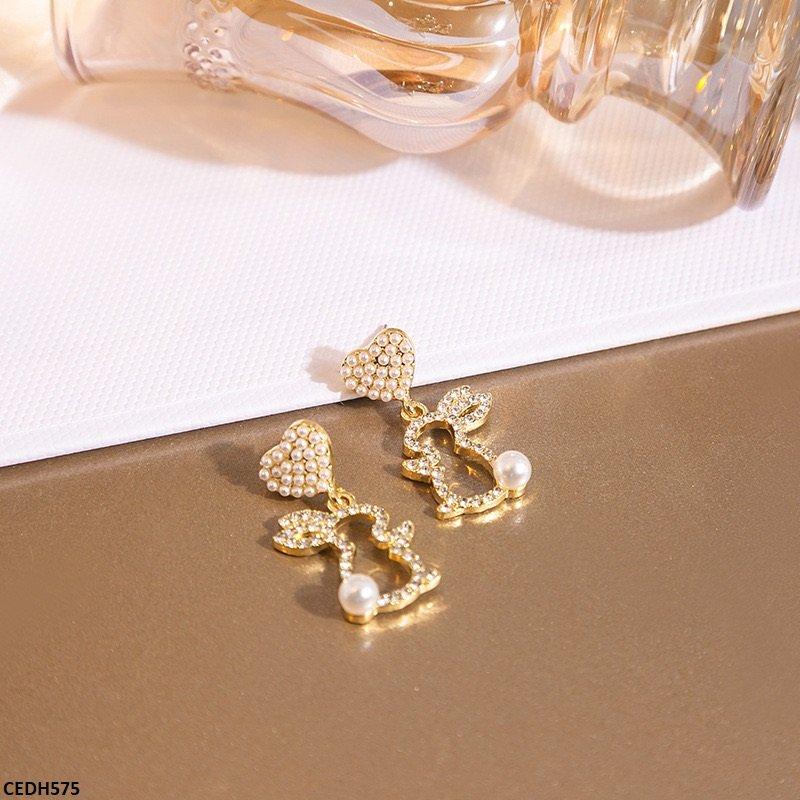 CEDH575 XST Heart/Rabbit Drop Earrings