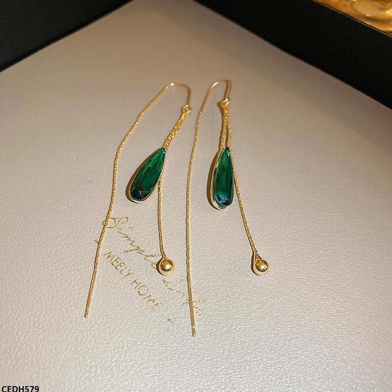 CEDH579 ZCD Tear/Chain Drop Earrings