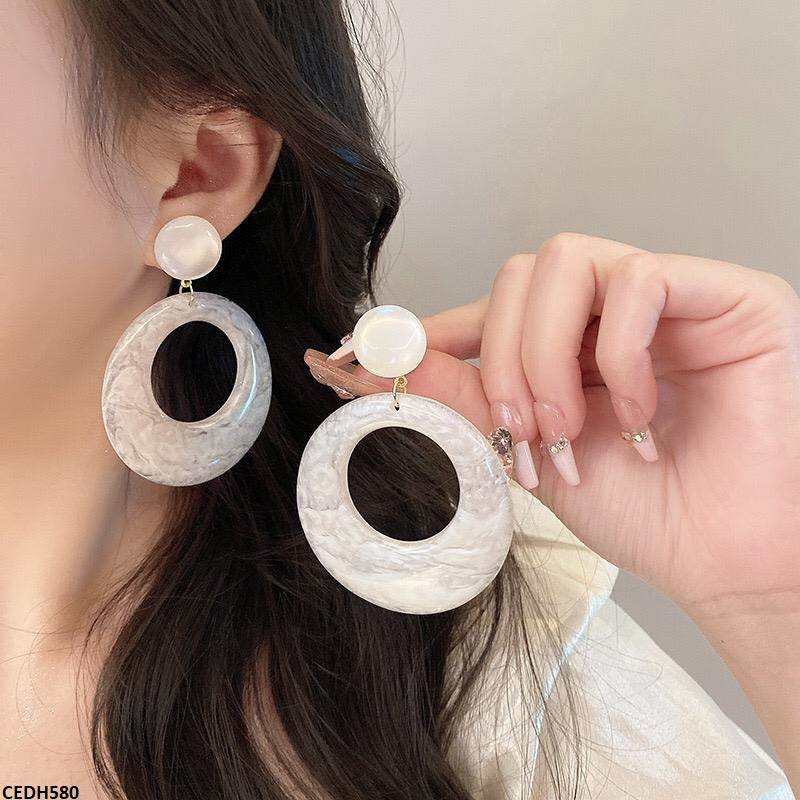 CEDH580 ZCD Round Drop Earrings