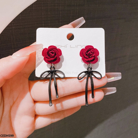 CEDH599-ZHL CEDH599 ZHL Flower/Bow Drop Earrings