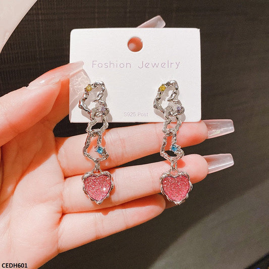 CEDH601-ZHL CEDH601 ZHL Heart Drop Earrings