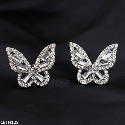 CETH128 YQG Butterfly Stud Tops Pair