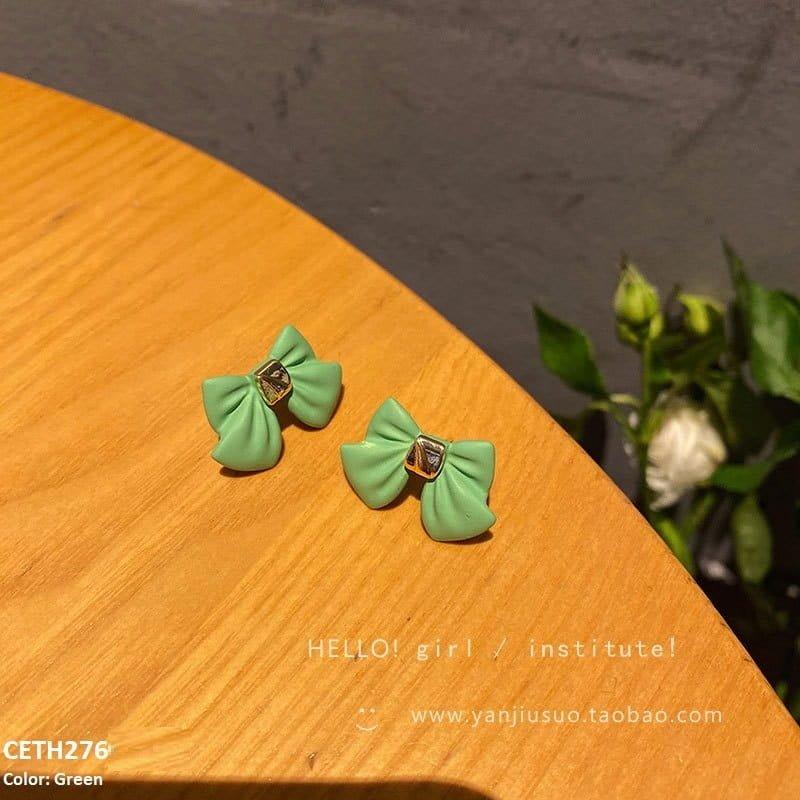 CETH276 YQG Bow Stud Tops Pair