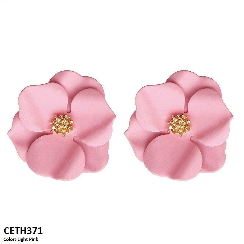 CETH371 LSH Painted Flower Stud Tops Pair