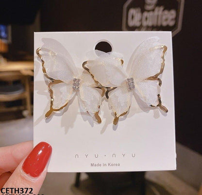 CETH372 ZHL Butterfly Ear Tops Pair