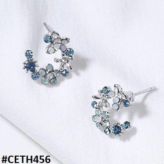 CETH456 JMN Butterfly Flower Stud Tops Pair