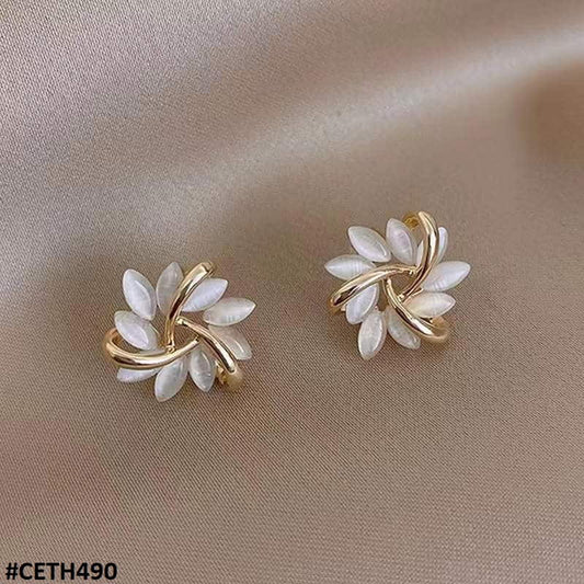 CETH490 BTO Flower Stud Tops Pair