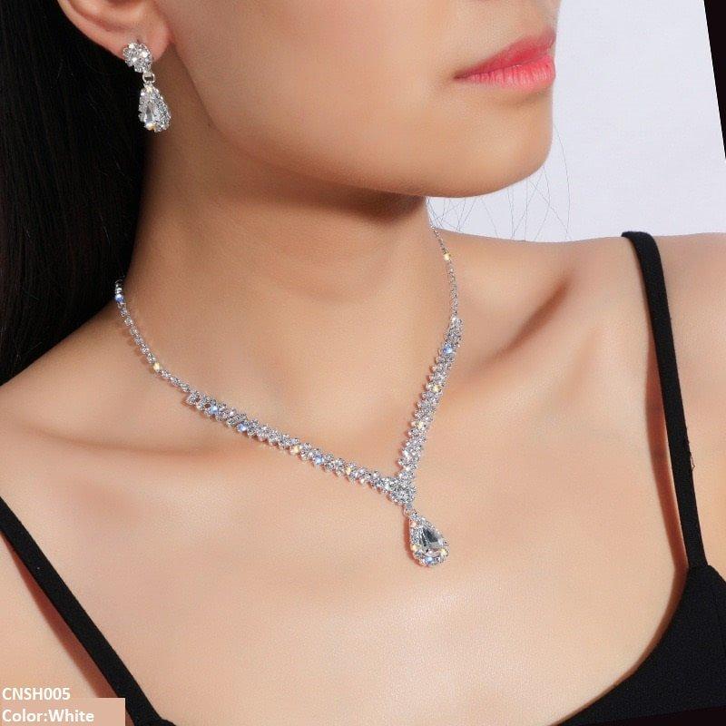 CNSH005 YJJ Flower Tear Necklace Set