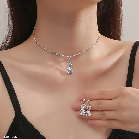 CNSH006 YJJ Flower Circle Necklace Set