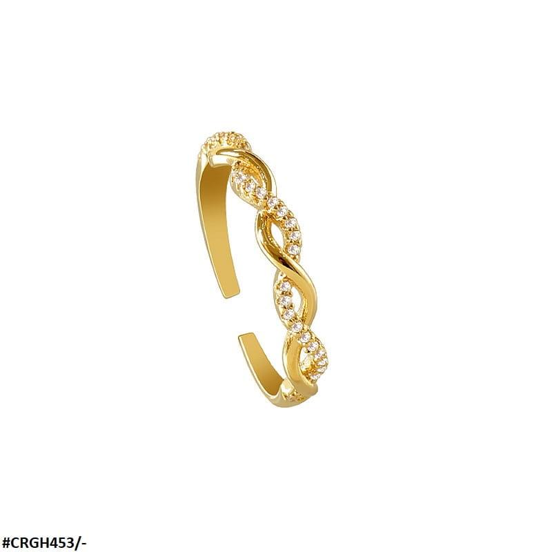 CRGH453 WNS Zigzag Adjustable Ring