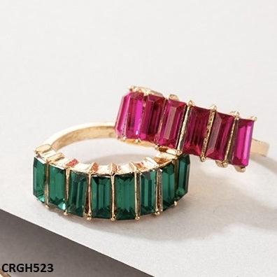 CRGH523 YYE Baguette Layered 7 Size Ring