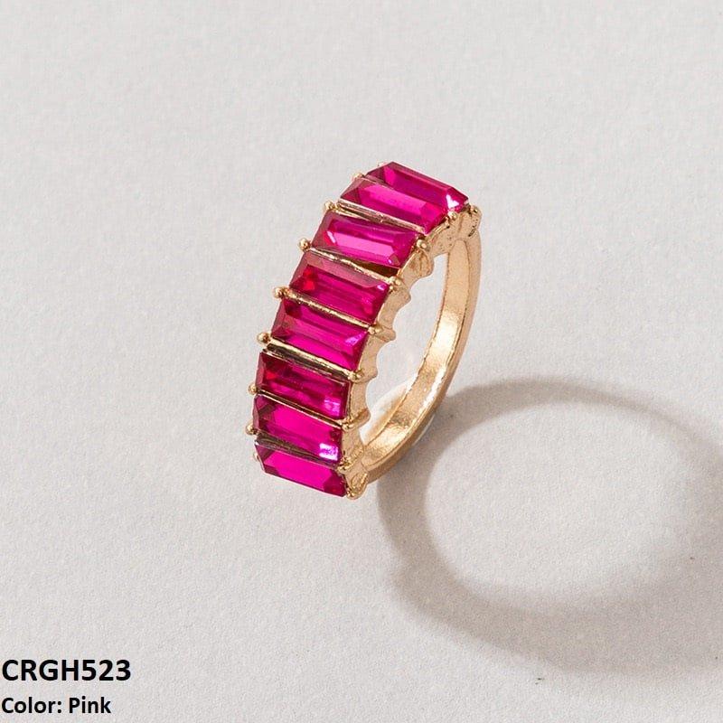 CRGH523 YYE Baguette Layered 7 Size Ring