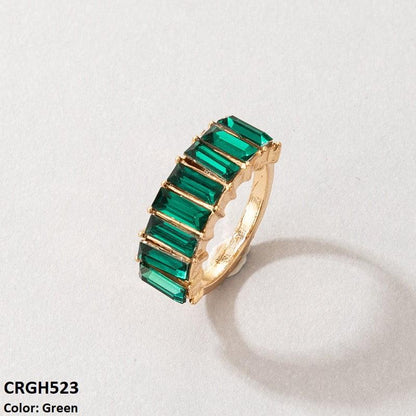 CRGH523 YYE Baguette Layered 7 Size Ring