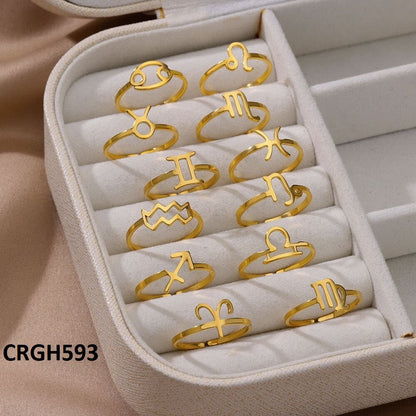 CRGH593 JEC Horoscope Sign Ring