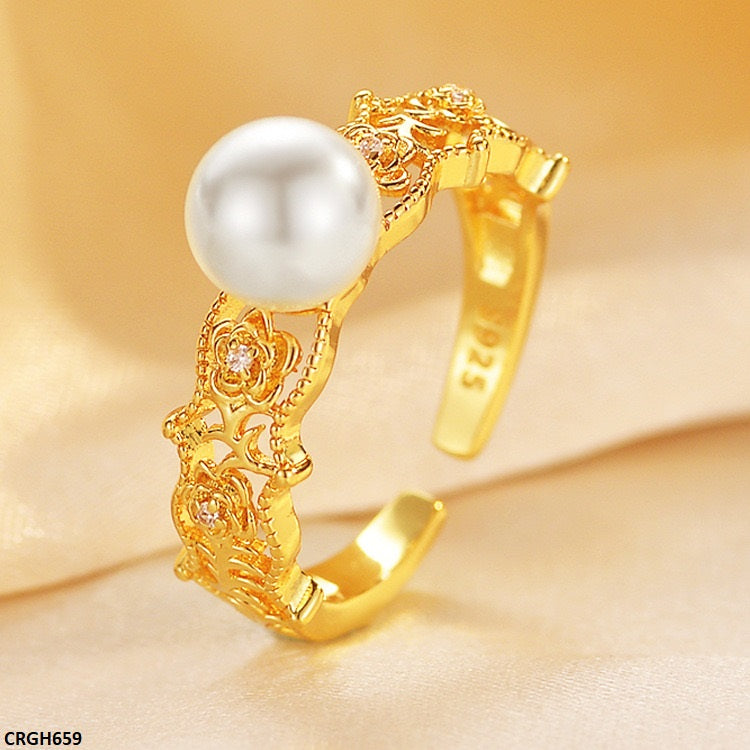 CRGH659 ZFQ Pearl Ring Adjustable