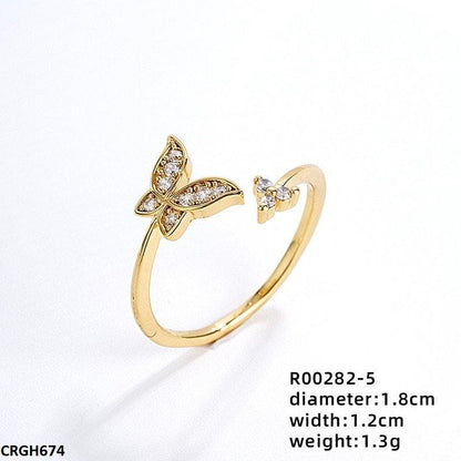 CRGH674 WKO Butterfly Ring Adjustable