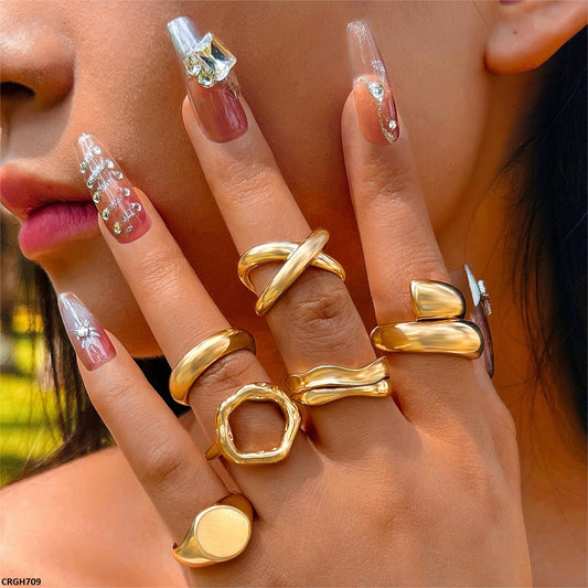 CRGH709-YYE CRGH709 YYE 6 Midi Rings