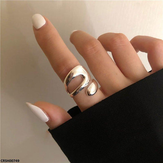 CRSH00749 WNS Imp Wrap Silver Ring Adjustable - CRSH