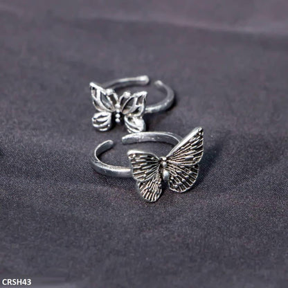 CRSH430 LSH 2 Butterfly Rings Adjustable