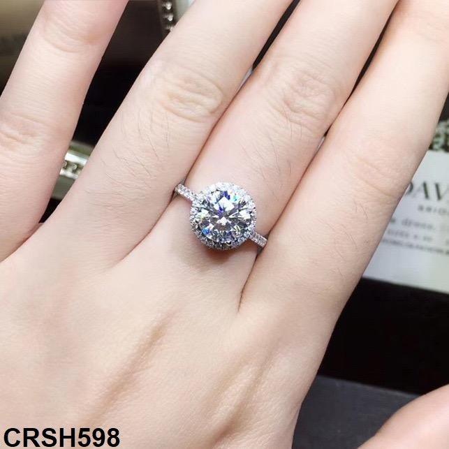 CRSH598 KRL Round Zircon Studded Ring