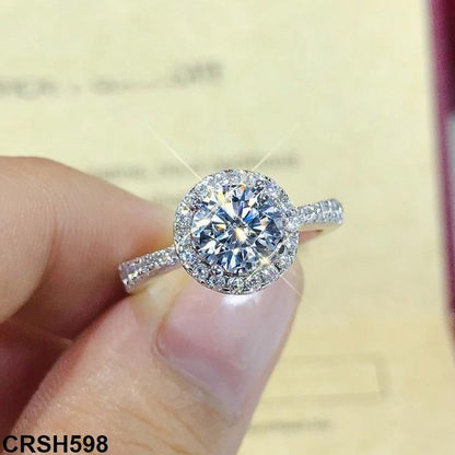 CRSH598 KRL Round Zircon Studded Ring