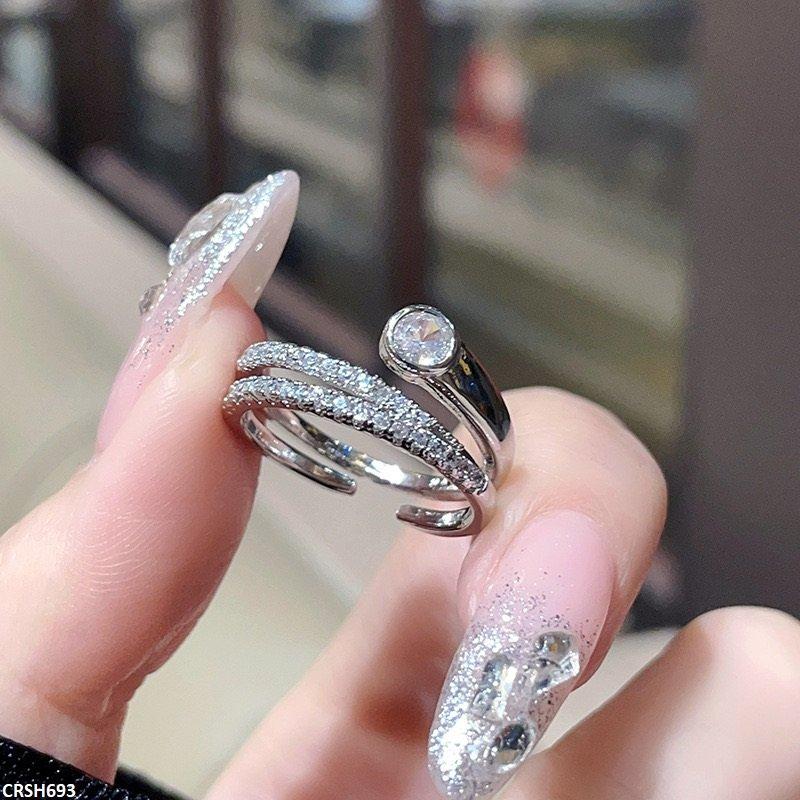 CRSH693 JJS Oval Stone Round Ring Adjustable
