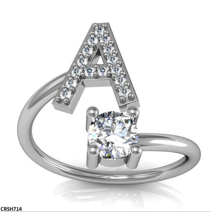 CRSH714 ZFQ A Alphabet Ring Adjustable