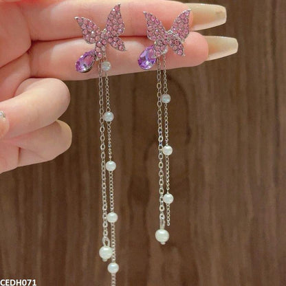 CEDH071 LSH Butterfly Drop Earrings Pair