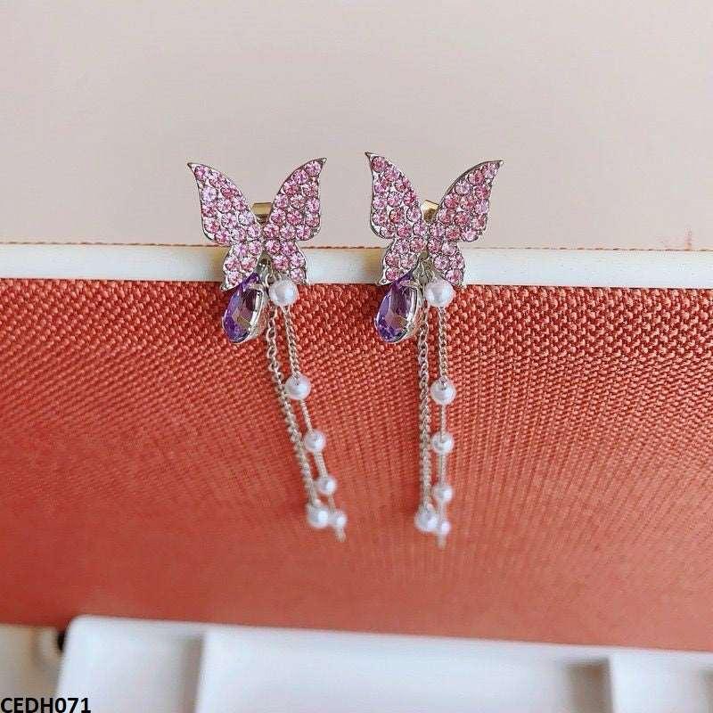 CEDH071 LSH Butterfly Drop Earrings Pair