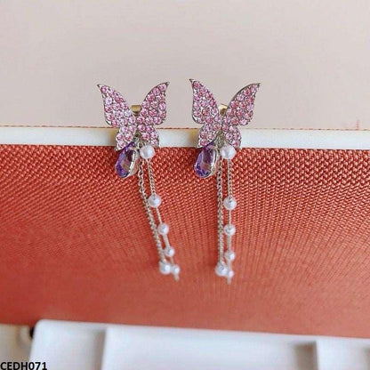 CEDH071 LSH Butterfly Drop Earrings Pair