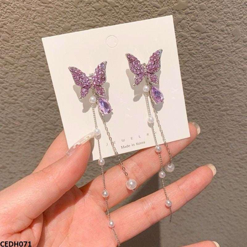 CEDH071 LSH Butterfly Drop Earrings Pair