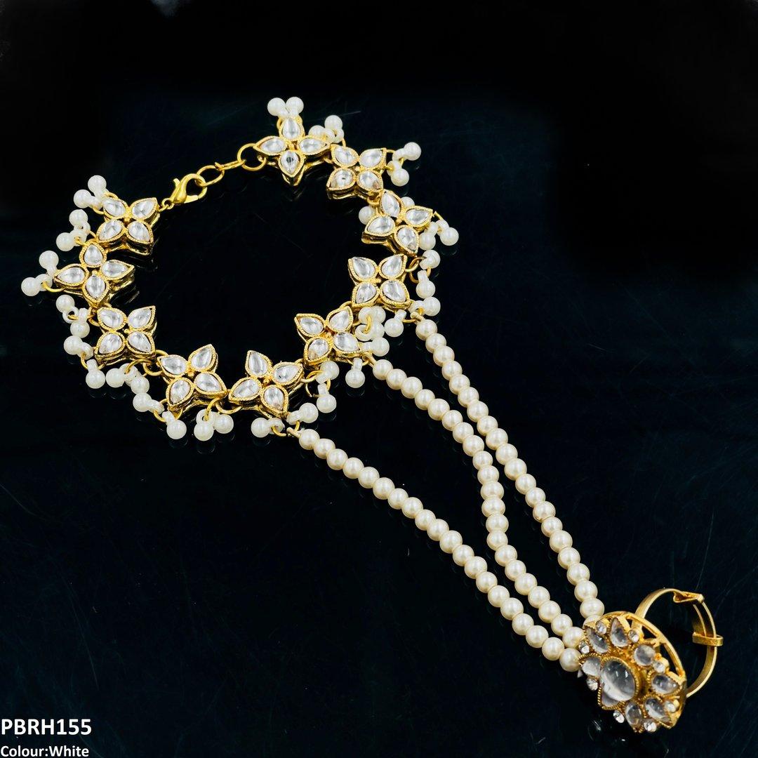 PBRH155 SDQ Pearl Tear Angla Bracelet Adjustable