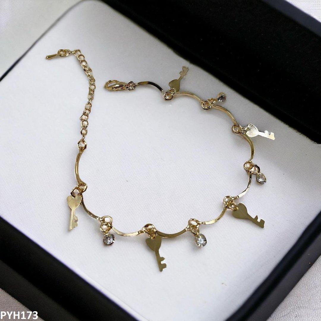 PYH173 XHF Key/Pearl Anklet Single