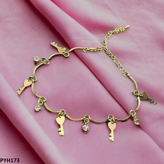 PYH173 XHF Key/Pearl Anklet Single