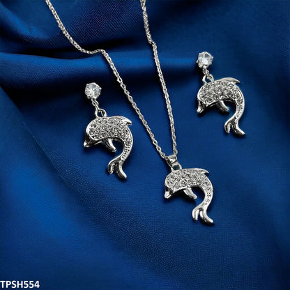 TPSH554 GCQ Dolphin Pendent Set