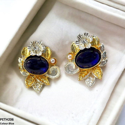 PETH206 SDQ Oval Flower Tops Pair