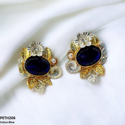 PETH206 SDQ Oval Flower Tops Pair