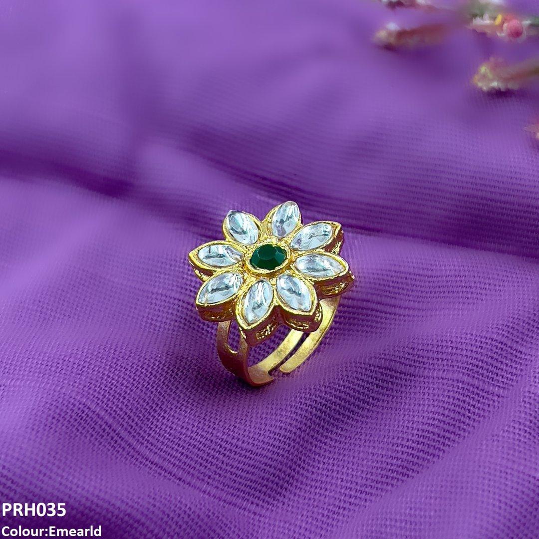 PRH035 FRN Flower Ring Adjustable