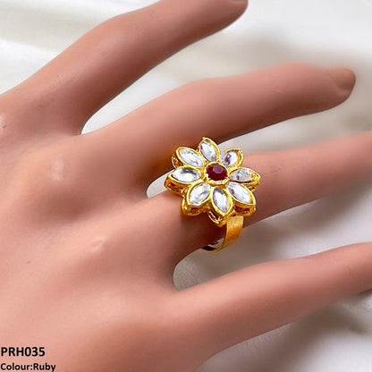 PRH035 FRN Flower Ring Adjustable