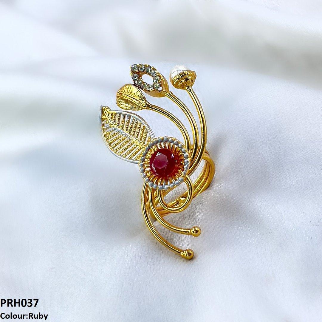 PRH037 FRN Round Leaf Ring Adjustable