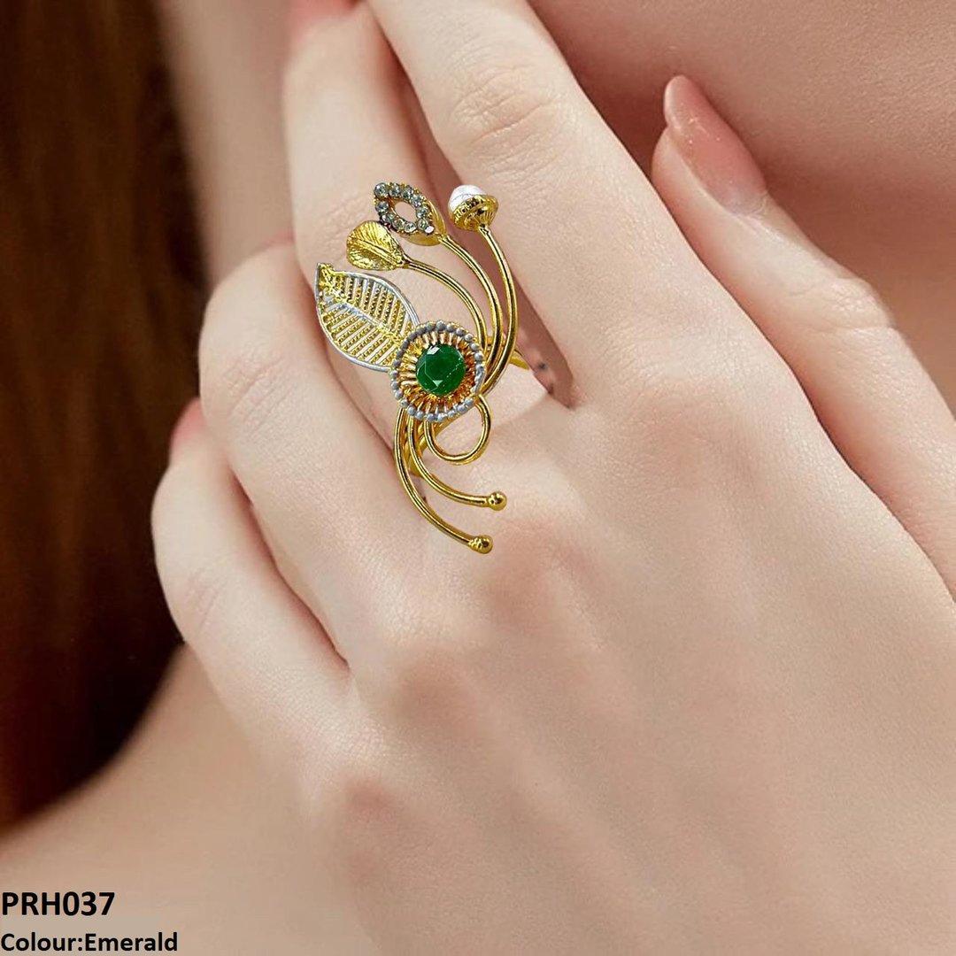 PRH037 FRN Round Leaf Ring Adjustable