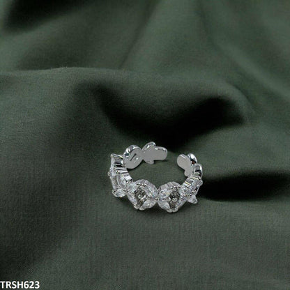 TRSH623 SJS Marquise Flower Ring Adjustable