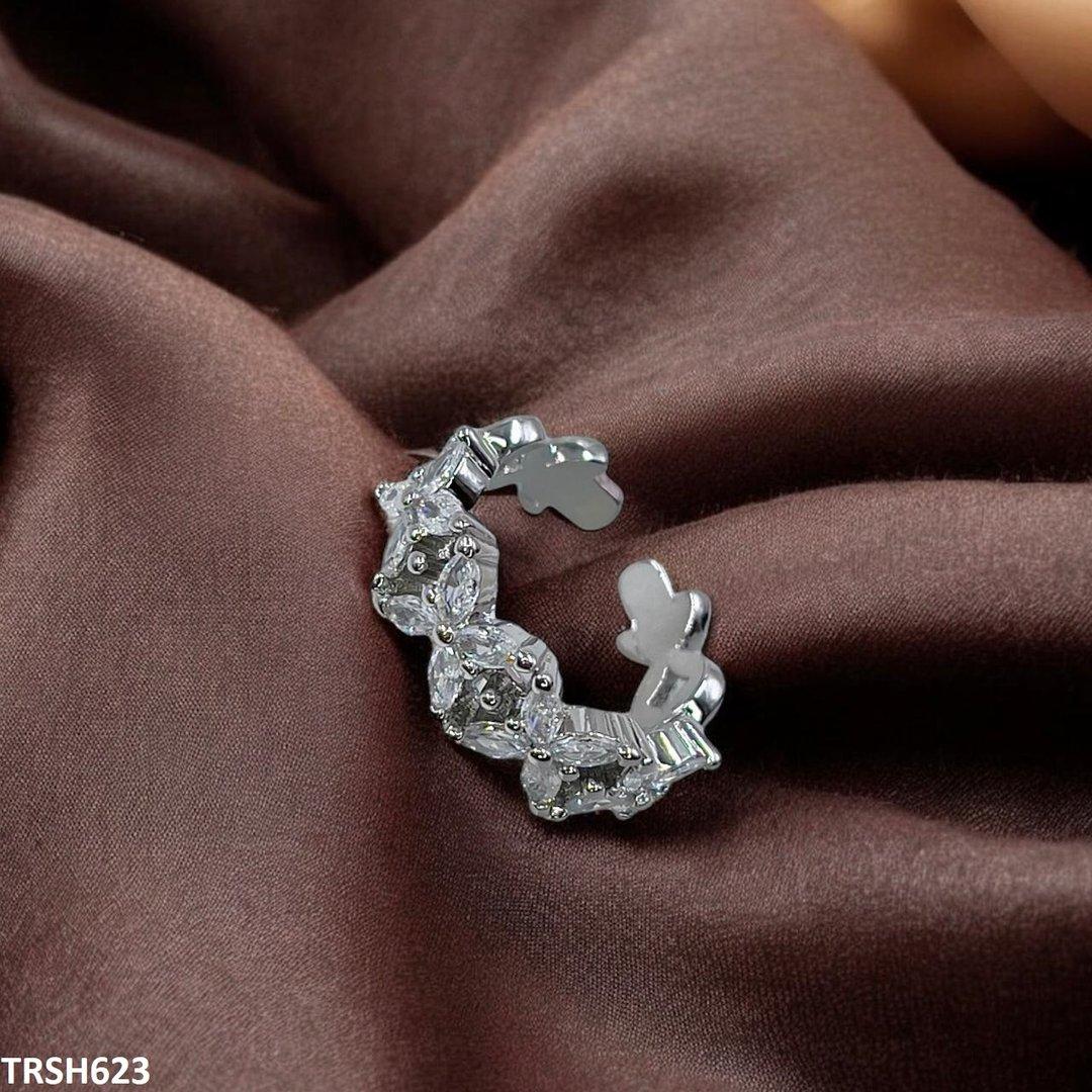 TRSH623 SJS Marquise Flower Ring Adjustable