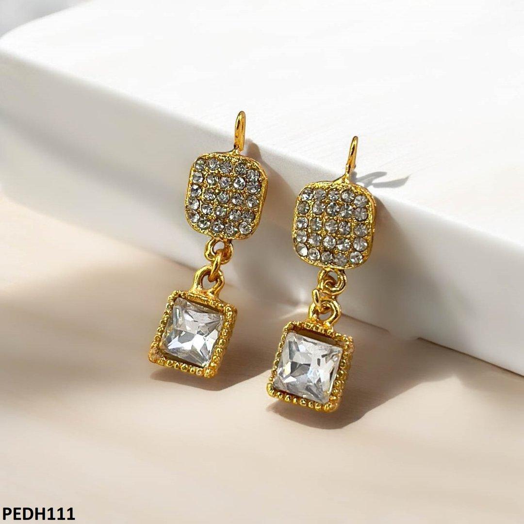 PEDH111-FRN PEDH111 FRN Square Drop Earrings