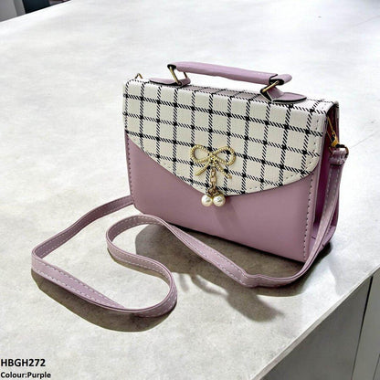 HBGH272 CYG Bow Pearl Flap Bag