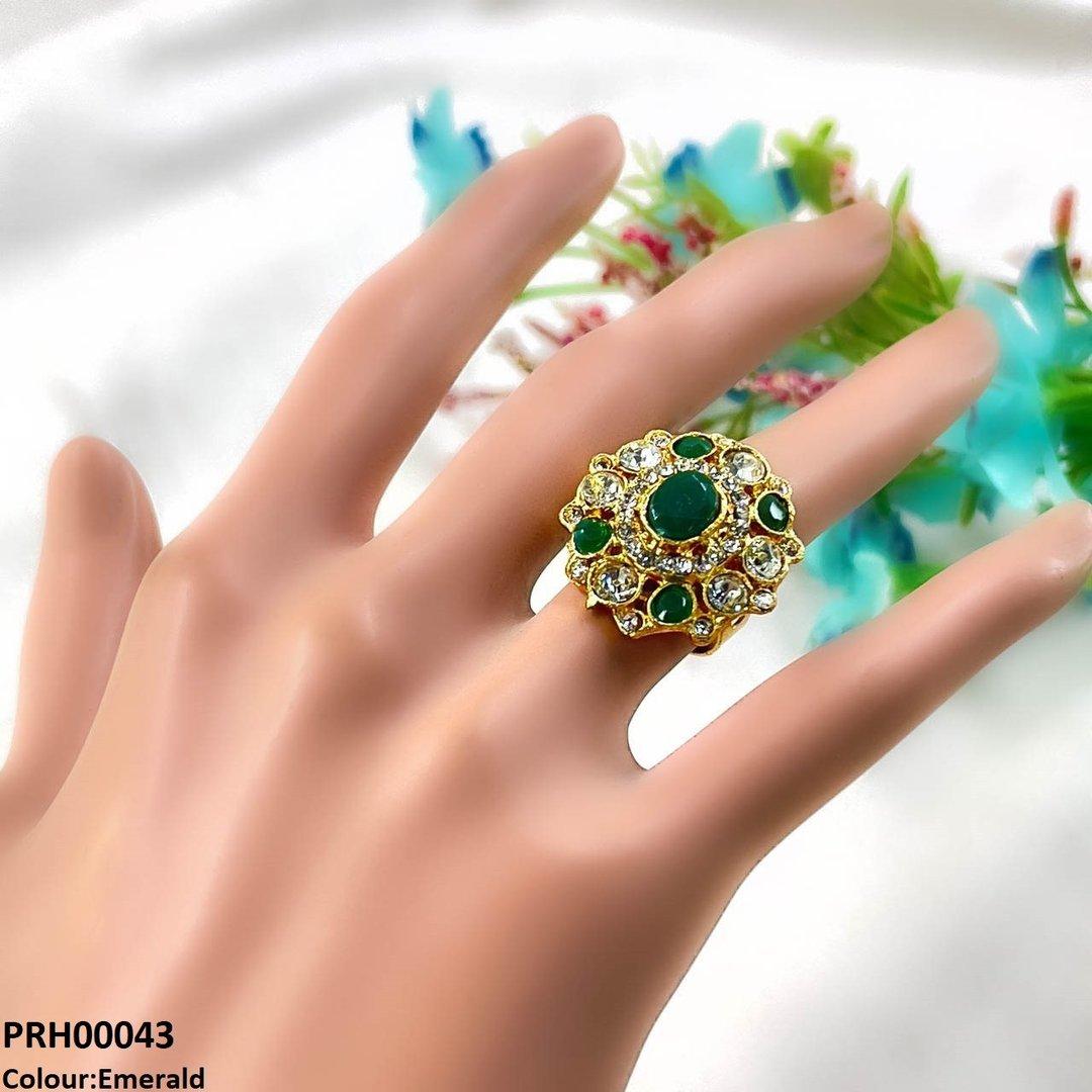 PRH00043 FRN Oval Flower Ring Adjustable - PRH