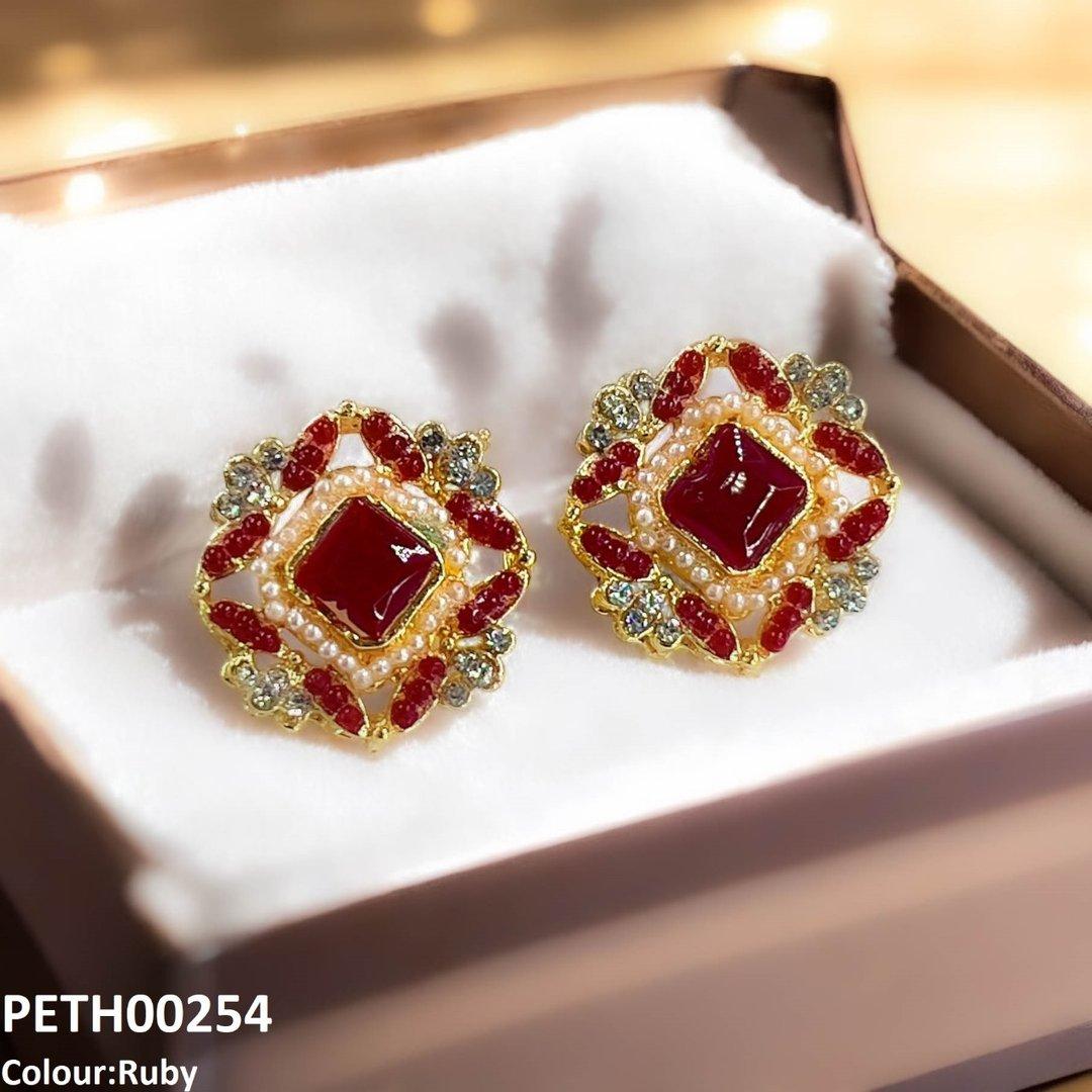 PETH00254 SDQ Flower Square Tops Pair - PETH