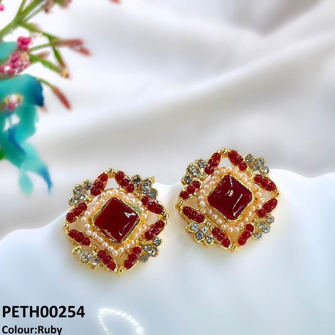 PETH00254 SDQ Flower Square Tops Pair - PETH