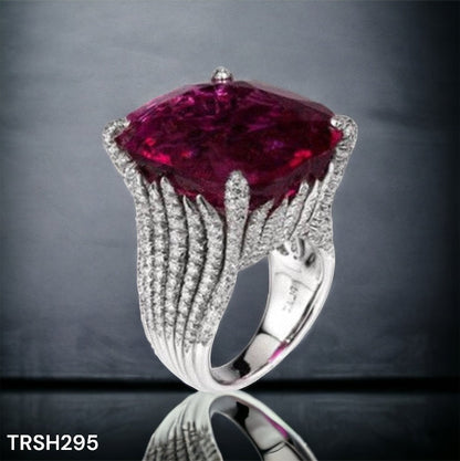 TRSH295 KYC Redish Cathedral Ring